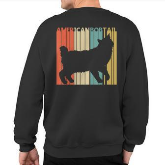 Vintage American Bobtail Cat Sweatshirt Back Print | Mazezy