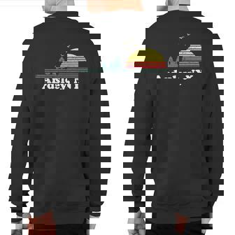 Vintage Ardsley New York Home Pride Illustration Print Sweatshirt Back Print | Mazezy