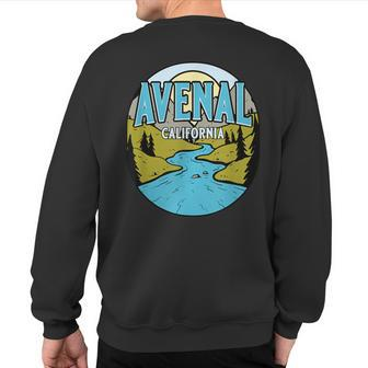 Vintage Avenal California River Valley Souvenir Print Sweatshirt Back Print | Mazezy