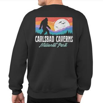 Vintage Carlsbad Caverns National Park Bigfoot Mountains Sweatshirt Back Print | Mazezy