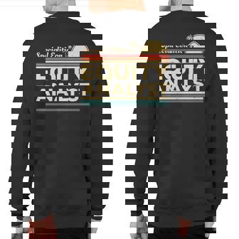 Vintage Equity Analyst Sweatshirt Back Print | Mazezy