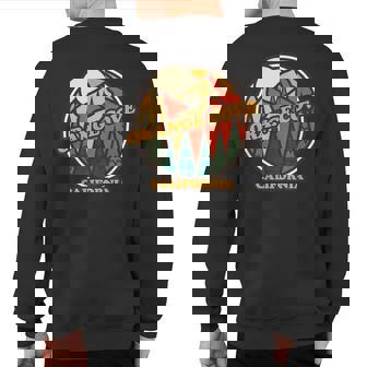 Vintage Orange Cove California Mountain Hiking Souvenir Pri Sweatshirt Back Print | Mazezy