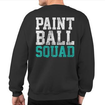 Vintage Paintball Squad Team Game Player Sweatshirt Back Print | Mazezy