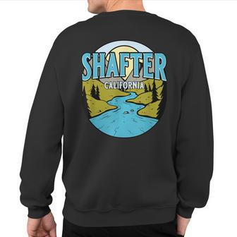 Vintage Shafter California River Valley Souvenir Print Sweatshirt Back Print | Mazezy