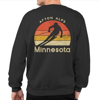 Vintage Ski Afton Alps Minnesota Mountain Sweatshirt Back Print | Mazezy