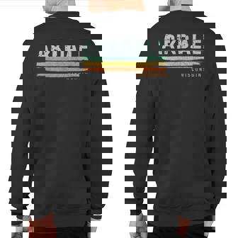 Vintage Stripes Arkdale Wi Sweatshirt Back Print | Mazezy