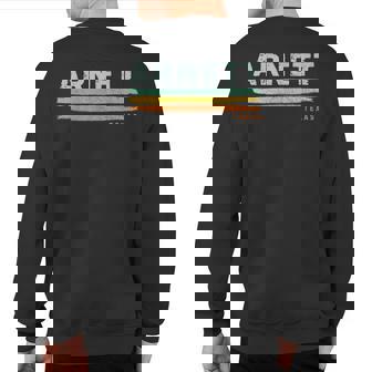 Vintage Stripes Arnett Tx Sweatshirt Back Print | Mazezy