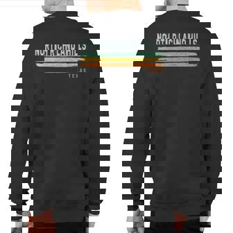 Vintage Stripes North Richland Hills Tx Sweatshirt Back Print | Mazezy