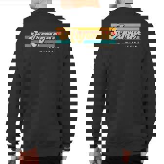 Vintage Sunset Stripes Argonne Wisconsin Sweatshirt Back Print | Mazezy