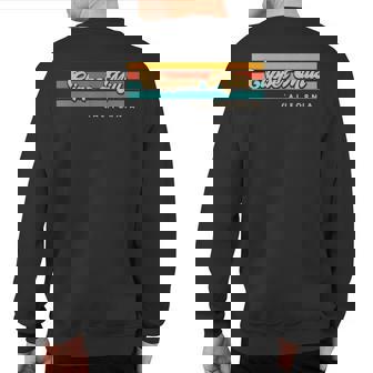 Vintage Sunset Stripes Clipper Mills California Sweatshirt Back Print | Mazezy