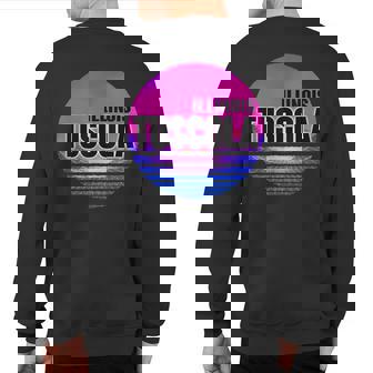 Vintage Tuscola Vaporwave Illinois Sweatshirt Back Print | Mazezy