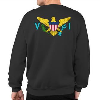 Virgin-Islands-Seal Caribbean-Sea Atlantic-Ocean Sweatshirt Back Print | Mazezy