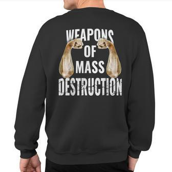 Weapons Of Mass Destruction Armwrestling Armlifting & Grip Sweatshirt Back Print | Mazezy