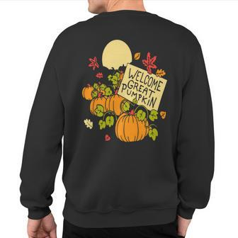 Welcome Great Pumpkin Sweatshirt Back Print - Monsterry UK