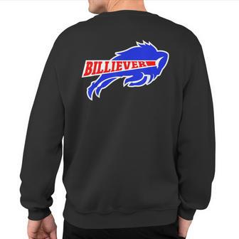 Western Ny Pride Blue And Red Buffalo Sweatshirt Back Print - Thegiftio UK