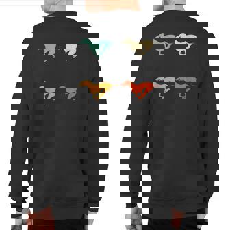 Whippet For Dog Lover Retro Whippet Vintage Whippet Sweatshirt Back Print | Mazezy