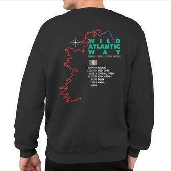 Wilds Atlantic Way Ireland Sweatshirt Back Print | Mazezy