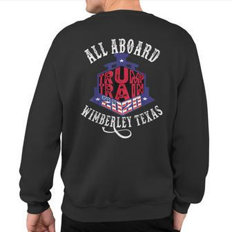 Wimberley Texas Trump Sweatshirt Back Print | Mazezy