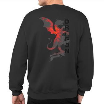 Winged Dragon Novelty Sweatshirt Back Print | Mazezy