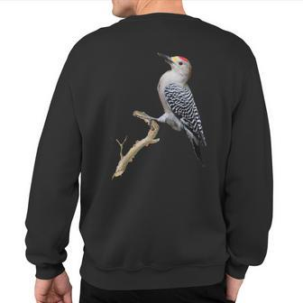 Woodpecker Red-Bellied Woodpecker Bird Sweatshirt Back Print | Mazezy