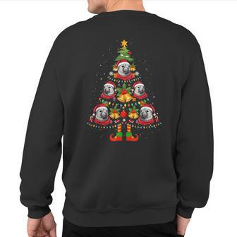 X-Mas Weddell Seal Santa Hat Christmas Tree Light Pajama Sweatshirt Back Print | Mazezy