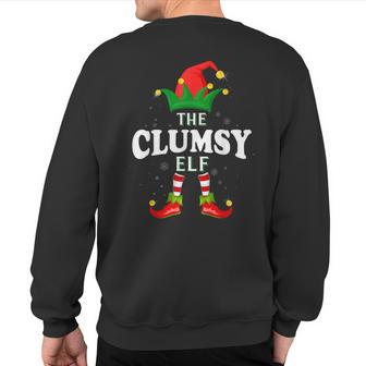 Xmas Clumsy Elf Family Matching Christmas Pajama Sweatshirt Back Print - Thegiftio UK
