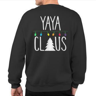 Yaya Claus Christmas Lights Sweatshirt Back Print - Thegiftio UK