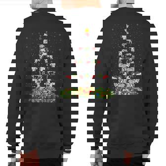 Zebra Xmas Tree Santa Hat Zebra Christmas Sweatshirt Back Print - Thegiftio