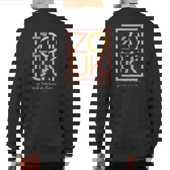 Zouk Love Dance Fun Novelty Minimalist Typography Dancing Sweatshirt Back Print | Mazezy