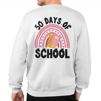 50 Days Of School Children Happy 50Th Day Of School Sweatshirt Back Print - Monsterry