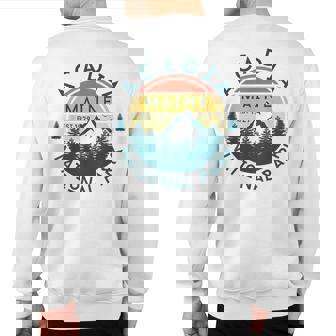 Acadia National Park Maine Hiking Nature Outdoors Sweatshirt Back Print | Mazezy