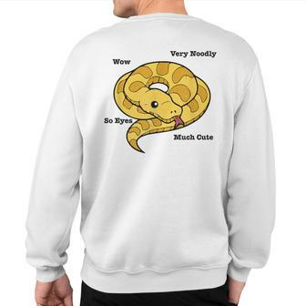 Adorable Ball Python Snake Anatomy Sweatshirt Back Print | Mazezy