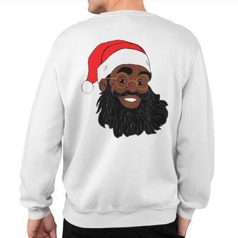 African American Santa Claus Christmas T Sweatshirt Back Print | Mazezy