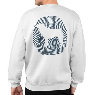 Aidi Dna I Aidi Fingerprint I Aidi Dog Sweatshirt Back Print | Mazezy