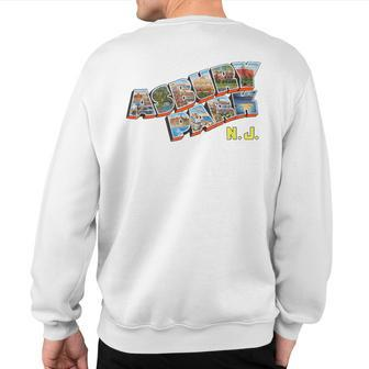 Asbury Park Nj Retro New Jersey Souvenir Sweatshirt Back Print | Mazezy