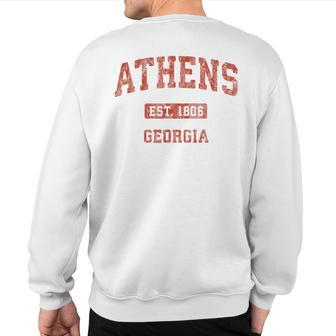 Athens Georgia Vintage Athletic Sports Sweatshirt Back Print | Mazezy