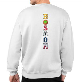 Bawston Townie Sports Team Fan Boston Mass New England Pride Sweatshirt Back Print | Mazezy