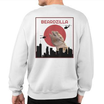 Beardzilla Bearded Dragon Sweatshirt Back Print | Mazezy