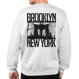 Brooklyn Vibes Brooklyn New York City Illustration Graphic Sweatshirt Back Print | Mazezy