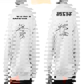 Bushcraft Wilderness Survival Fire Camping Tent Sweatshirt Back Print | Mazezy