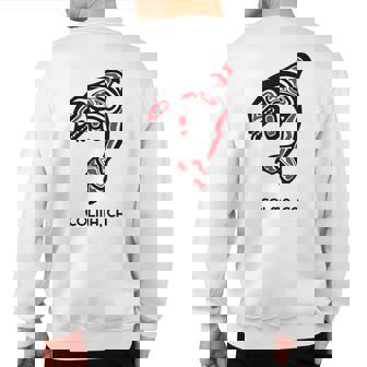 Colma California Native American Orca Killer Whale Sweatshirt Back Print | Mazezy
