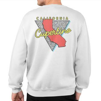 Cupertino California Retro Triangle Ca City Sweatshirt Back Print | Mazezy