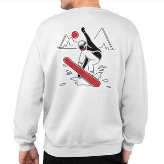 Snowboarding Snow Boarder Lovers Sweatshirt Back Print | Mazezy