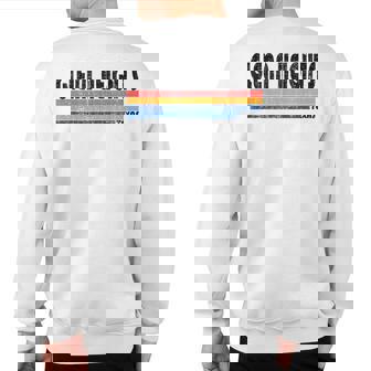 Glenn Heights Tx Hometown Pride Retro 70S 80S Style Sweatshirt Back Print | Mazezy