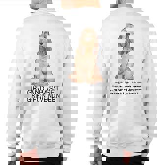 Grand Basset Griffon Vendeen Crazy Dog Lover Sweatshirt Back Print | Mazezy