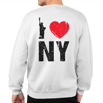 I Heart Love Ny New York City Nyc Sweatshirt Back Print | Mazezy