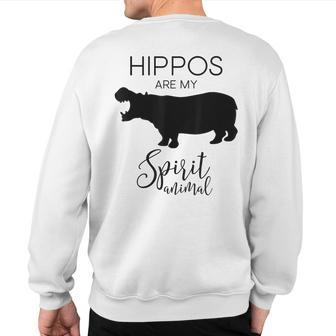 Hippo Hippopotamus Spirit Animal J000421 Sweatshirt Back Print | Mazezy