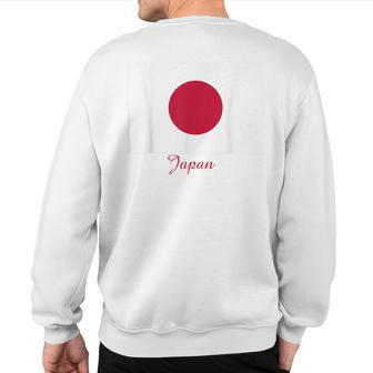 Japan Japanese Flag Souvenir Sweatshirt Back Print | Mazezy