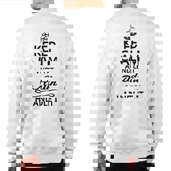 Keep Calm And Let Adin Handle It Name Sweatshirt Back Print | Mazezy