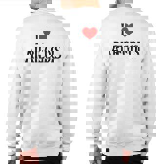 I Love Ariegeois I Heart Ariegeois Dog Lover Pet Puppy Dog Sweatshirt Back Print | Mazezy